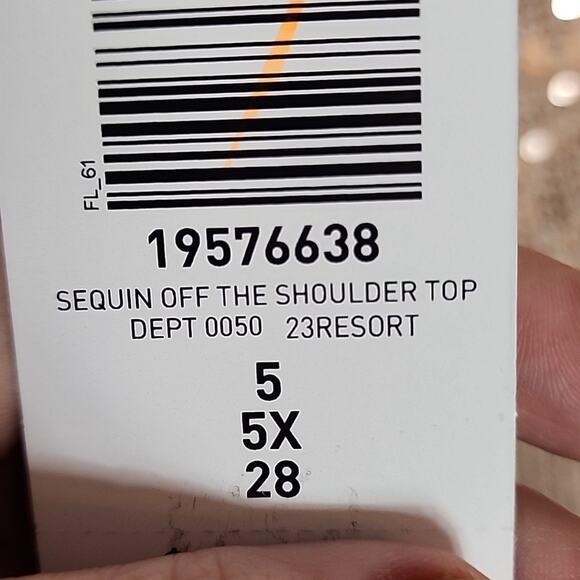 Torrid Sequin Off Shoulder Top, NWT, 5X - Picture 6 of 8